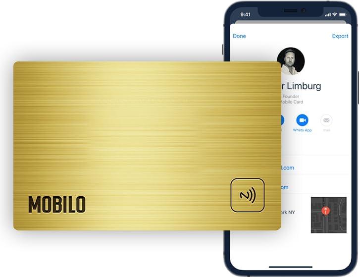 Digital Business Card - Tap, Share, Connect - No App Required - Android & Smart Phone - Gold Metal Card
