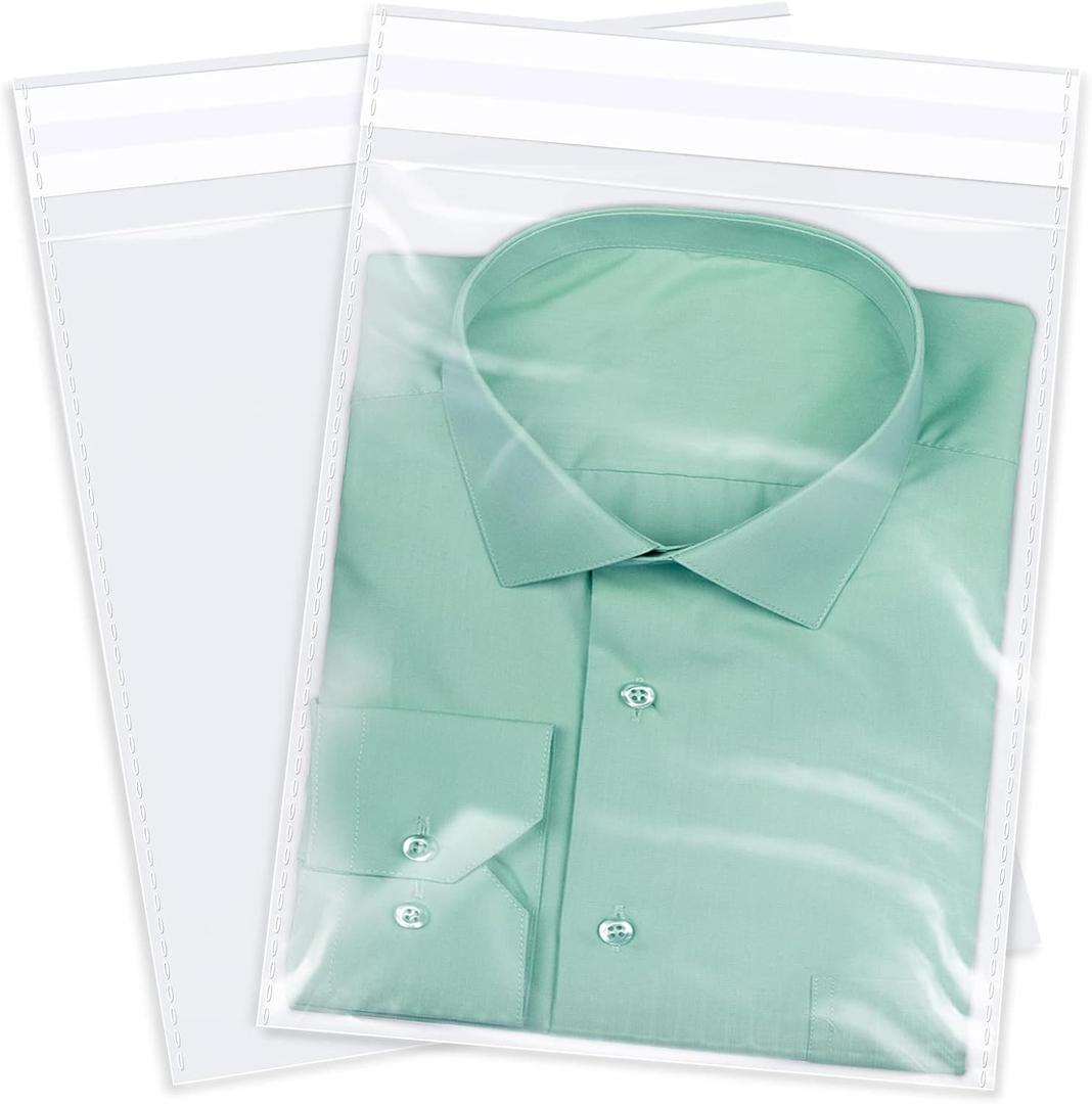 10" x 13" (1000 Count) Clear Cellophane Bags - Self Sealing Cello Plastic Poly Bags- for Art Prints, Photos, Documents, Clothing, T-Shirt