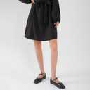 Lace Up Square Toe Ballet Flats for Women Cute Bow Slip On Mary Jane Flats Casual Ballerina Shoes (7, Black)