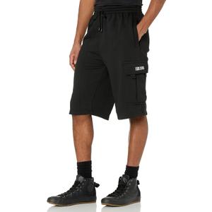 DREAM USA Men's Fleece Cargo Shorts Heavyweight M-5XL (XX-Large, Black)