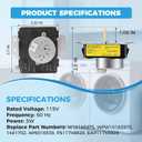 WPW10185975 W10185975 Dryer Timer Replacement | Fits Select Whirlpool and Kenmore 29 in. Gas Dryers Replaces 1481702, AP6016538, PS11749828, EAP11749828
