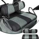 Golf Cart Diamond Seat Covers Kit Fit for EZGO TXT 1994-2013/EZGO RXV OEM Ordinary Front Seat Cushion.Breathable and Washable Sandwich Mesh Air Spacer. (Grey/Black)
