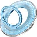 SYNCWIRE Magnetic Phone Ring Holder for MagSafe - Phone Grip Stand with 360 Rotation Finger Ring Kickstand Compatible with iPhone 17 16 15 14 13 12 Pro Max MagSafe Accessories,Frosted Blue