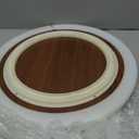 Briwooody 20" Lazy Susan Turntable, Black Walnut Rotating Wood Tray