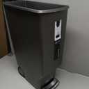 simplehuman 40 Liter / 10.6 Gallon Slim Kitchen Step Trash Can With Secure Slide Lock, Grey Plastic