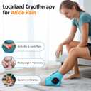 Comfytemp Ankle Ice Pack Wrap, Refillable Wearable Ice Bags for Injuries Reusable, 1H Long Lasting, Hot & Cold Therapy for Swelling, Sprained Ankles, Post Surgery for Men Women - 1Pcs