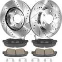 Front Brake Kit for Hyundai Elantra 2011-2016, for Elantra Coupe 2013-2014, for Elantra GT 2013-2017, for Veloster 2012-2015, for Kia Forte 2014-2018, for Forte Koup 2014-2016# 31584 D1543