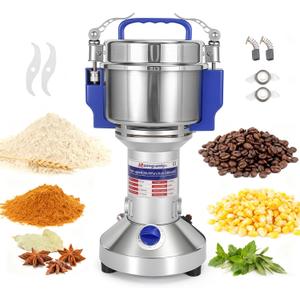 Moongiantgo 500g Grain Mill Grinder Electric High Speed Spice Grinder Flour Mill Stainless Steel Dry Pulverizer for Cereal Grains Spices Herbs Coffee Wheat Corn (500g Upright) Moongiantgo 500g Grain Mill Grinder Electric High Speed Spice Grinder Flour Mill Stainless Steel Dry Pulverizer for Cereal Grains Spices Herbs Coffee Wheat Corn (500g Upright)