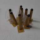 8pcs 6 inch (15cm) Shiny Gold Metal Furniture Legs, Straight Metal Cabinet Legs with Level Feet