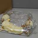 Lineshading Eid Ramadan Mubarak Wreaths Ramadan Decorations for Home Front Door Eid Decor Round Metal Hoop Floral Hanging Garland for Wall Window Indoors Outdoor Farmhouse Decor (Cute)