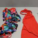 Tempt Me 3 Piece Tankini Swimsuits for Women Athletic Bathing Suits Swim Tank Top with Boy Shorts and Bra Modest Swimwear L