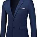 Men's Sport Coats & Blazers Slim Fit Suit Jacket for Men Two Button Sport Coat for Wedding Casual (Blue, Size M)