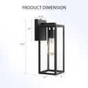 Bestshared Dusk to Dawn Sensor Outdoor Wall Lantern, Wall Sconce, Exterior Wall Lights, Wall Mount Lighting Fixture in Black Finish