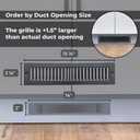 Fits 2x14 Duct Opening | Toe Kick Vent Cover by Handua | Cabinet Toe Kick Space Register Grille | HVAC Toe Space Vent Cover | Outer Dimensions: 3 3/8" X 15 3/8" | Black