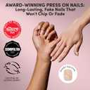 Glamnetic Press On Nails - Short Squoval Fake Nails with French Tips & Lemons | Salon Quality Summer Nails | Limonata |15 Sizes - 30 Nail Kit with Glue