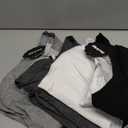 Huukeay 4 Pack Women's V Neck Long Sleeve T Shirts Basic Tops Casual Fall Loose Fit Blouse Tee Clothes Fashionable Outfits (XX-Large, Black, Dark Gray, Light Gray, White)