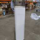 3 Tier Slim Bathroom Storage Cabinet, Narrow Organizer with Wheels and Toilet Paper Holder, Waterproof, No Assembly Required, Perfect for Small Spaces in Bathroom, Kitchen and Bedroom (Cream White B)