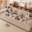 Feyocn Boho Couch Covers for Pets Washable Sofa Covers for Dogs Cats Sofa SlipCover for 3-4 Cushion Couches Pet-Friendly Anti-Slip Sofa Covers for Living Room (27.6" x 71", Brown)