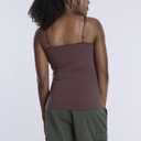 Motherhood Maternity Women's Clip Down Nursing Tank Top Cami with Adjustable Straps and Built-in Shelf Bra for Breastfeeding (Brown, S)