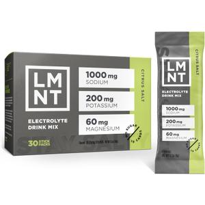 LMNT Zero Sugar Electrolytes - Citrus Salt | Drink Mix | 30-Count. BBD: 03-2027