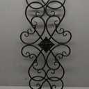 Sintosin Black Wrought Iron Wall Decor 32" x 13", Hanging Flower Scroll Metal Wall Art Decor, Living Room Wall Decor, Vintage House Decorations for Indoor Outdoor Fireplace Bedroom