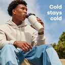 Hydro Flask Travel Water Bottle - Insulated Stainless Steel - Wide Straw Lid, Non Spill, Leakproof in 32 Oz Moonshadow