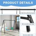 Swing Frame,2 Seats Swing Stand with Ground Stakes, Heavy Duty Thickened Metal A Stand Frame Supports up to 440lbs,for Indoor Outdoor Kids and Adults(Without Seat)