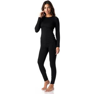 Thermajane Long Johns Thermal Underwear for Women Fleece Lined Base Layer Pajama Set Cold Weather (XX-Small)