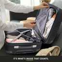 Kenneth Cole REACTION Out of Bounds Lightweight Hardshell 4-Wheel Spinner Luggage, Midnight Black, 20-Inch Carry On