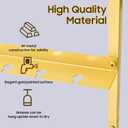Champagne Wall Holder for Party, Champagne Tower Stand with Storage Shelf and Swivel Casters, 4-Tier Metal Champagne Flutes Display Stand Hold 40 Glasses, Suitable for Wedding, Christmas, 67 inches x 32 inches x 14 inches