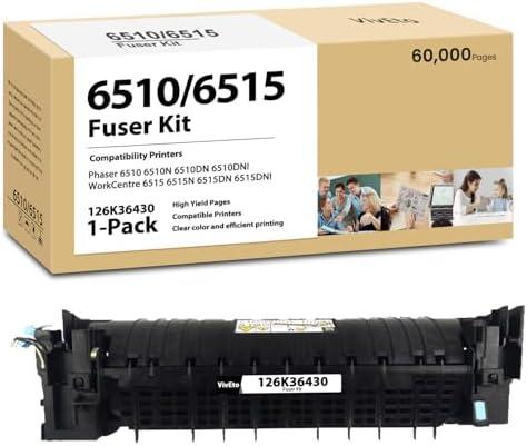 Phaser 6510 Workcentre 6515 Fuser Unit 126K36430 Replacement for Xerox 6510 6515 Fuser Kit Remanufactured for Phaser 6510 6510N 6510DN 6510DNI WorkCentre 6515 6515N Printers, 1-Pack 6510 Fuser (110V)