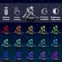 Lampeez Ice Hockey Player 3D Night Lights for Kids LED 16 Colors Remote Control Changing Touch Dimmable Table Desk Lamp Birthday Xmas Gifts Home Decor for Sports Hockey Fan