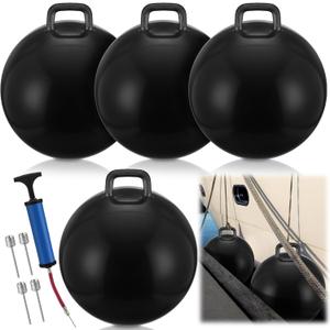 24'' Inflatable Boat Bumper for Docking Big Bumper Inflatable Round Ball Large Boat Buoys Bumpers for Marine Fishing Pontoon Yachts Tie up Raft