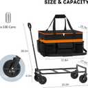 2-in-1 Rolling Cooler with Wheels, 100 Cans Large Insulated Rolling Cooler, Detachable Design, Insulated 100% Leakproof Wheeled Cooler Bag for Beach Camping Picnic Travel