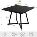 Apicizon 31.5" Square Kitchen Table for 2-4, Black