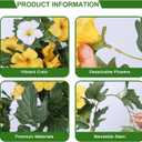 HyeFlora Artificial Flowers for Outdoors 2PCS Faux Petunias Silk Fake Flowers for Outside Planter UV Resistant Realistic Home Garden Porch Decor (Yellow)