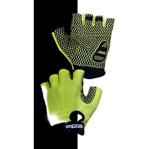 Reflective Summer Cycling Gloves for High Visibility Fluorescent Hi-Vis Gloves with Biomotion Safety, Gel Padding & Touchscreen Fingers M
