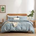 Light Blue Duvet Cover Queen, 1 Piece 