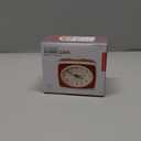 Kikkerland Small Retro Classic Vintage Style Ticking Quartz Movement Analog Alarm Clock, Glow in The Dark Hands, for Bedroom, Office, Home Decor, Battery Operated, in Red