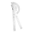 P.I.T. Stainless Steel Angle Protractor -180° Two Arm Ruler Adjustable Finder Angle Protractor Ruler Woodworking Machinist Measure Tools((10 cm/ 3.94 Inch)