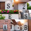 2 x TripDock 5.5 Inch House Number, Metal Address Number, Decoration Door, Street, Mailbox, Home, Easy to Install, Black Brown (Number 0)