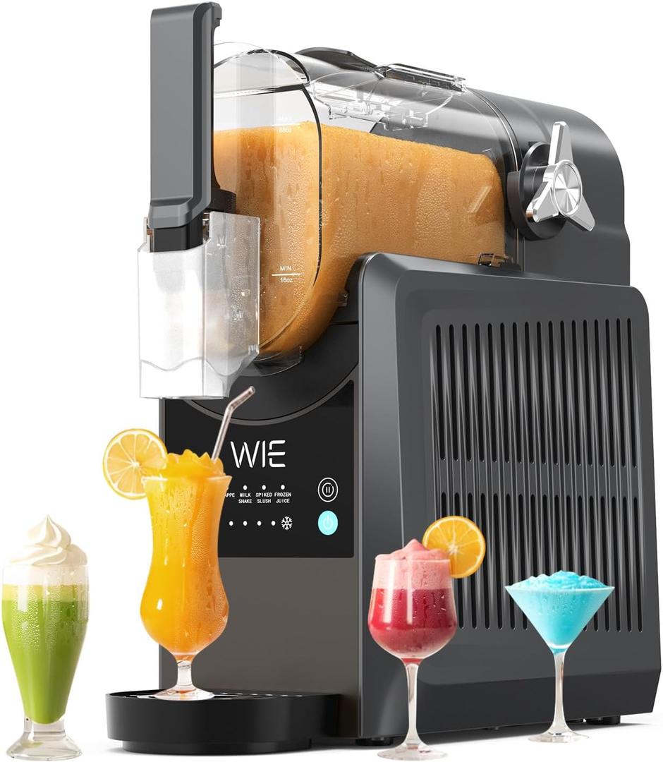 WIE Slushie Machine for Home, 88oz Slushy Machine No Ice Needed with 5 Presets, Shaved Ice Machine Self-Cleaning, Frozen Drink & Smoothie Maker Machine for Margaritas, Frapps, Cocktails & More
