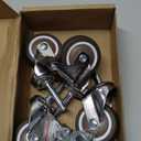 2 Inch Rubber Caster Wheel Set of 4(2 with Brakes & 2 Without) with 5/16" x 1-1/2" (8 x 38mm) Stem Sockets, for Furniture Crib Trolley Dining Car Casters