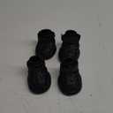 Dog Shoes, Dog Sandals for Hot Pavement, Non-Slip Waterproof Dog Booties for Winter Snowy Day and Summer, Adjustable Straps Easy-Clean Beach Outdoor Pet Boots Rugged Sole-4Pcs Black (Size 7:2.87''x2.28'')(L*W))