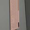 Wireless Keyboard and Mouse for MacBook, Vivefox Pink Rose Wireless Keyboard with Phone Holder, USB A & Type C Receiver, Full-Size Combo for Mac, MacBook/Air/Pro Windows PC Computer