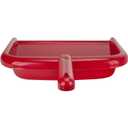 2 x SPARTA Large Handheld Dustpan with Hanging Hole, Heavy-Duty Plastic Dustpan with Wide Lip for Countertops and Surfaces, Plastic, 10 Inches, Red