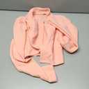 MakeMeChic Women's Business Casual Blazers Long Puff Sleeve Open Front Work Office Cropped Blazer Suit Jacket Pink Large