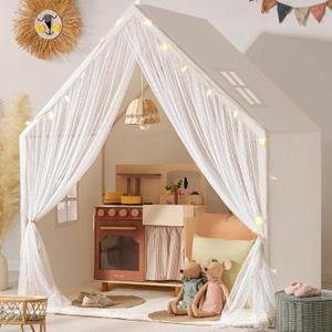 Tiny Land Kids Play Tent, Kids Tent for Girls and Boys, Indoor Playhouse for Toddlers, Large Play House | Reading Nook (Lace Play Tent) Tiny Land Kids Play Tent, Kids Tent for Girls and Boys, Indoor Playhouse for Toddlers, Large Play House | Reading Nook (Lace Play Tent)
