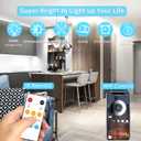 COB LED Strip Lights 100ft,6000K DC 24V Dimmable White Flexible LED Lights Strip for Bedroom,with Remote and app Control LED Rope Lights for Living Room,Shelf,Cabine,Bed(2 Rolls of 50ft)