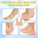 72 Pcs U-Shaped Callus Pads for Feet, Callus Cushions for Bottom of Foot, Self Adhesive Felt Foot Metatarsal Corn Pads for Relieve Heel and Forefoot Pressure, Foot Pain Relief for Men and Women